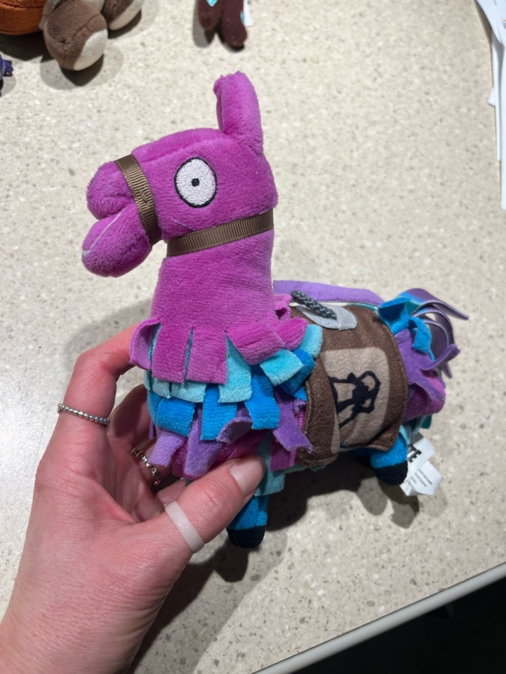 Plush Llama Toy in Purple and Blue - Soft Kids Stuffed Animal